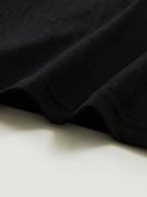 Baskılı Oversize Bisiklet Yaka T-shirt - Siyah resmi
